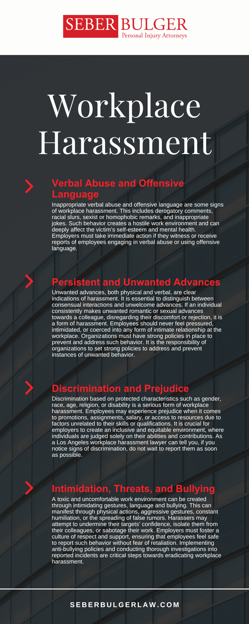 Workplace Harassment Infographic