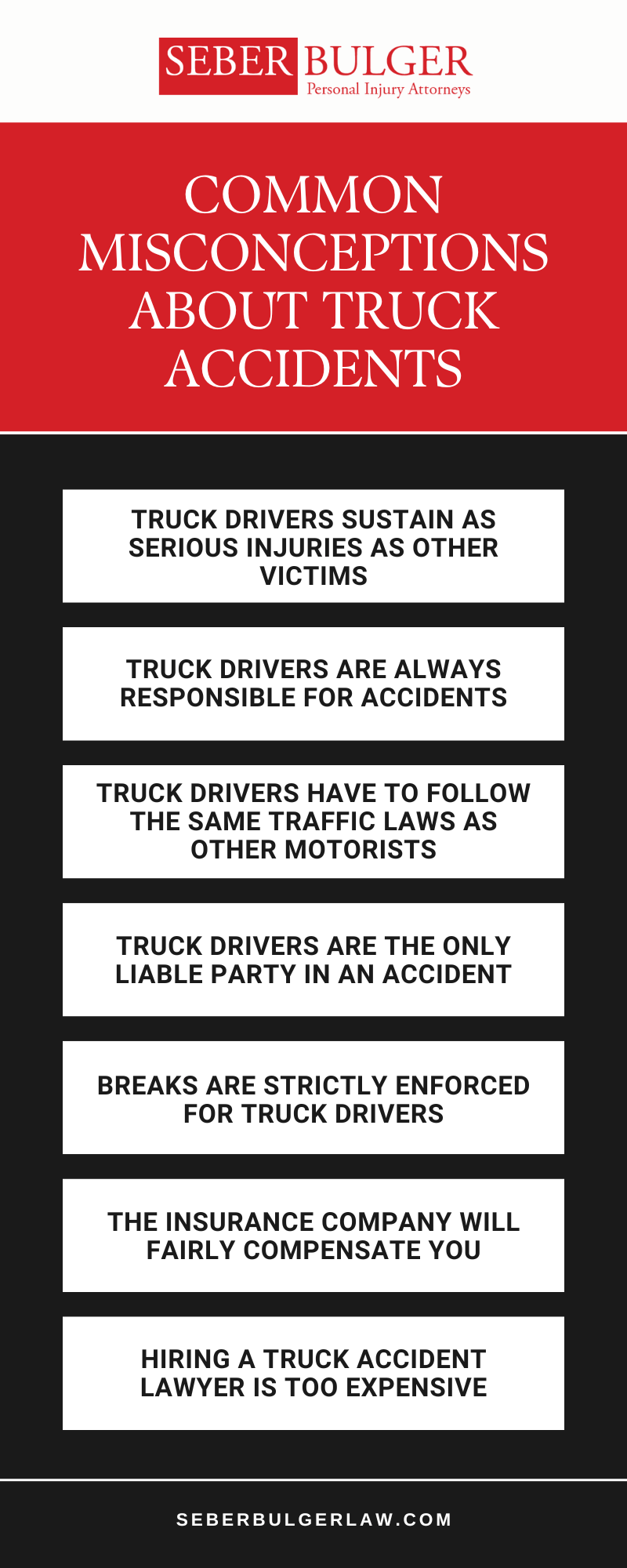 Common Misconceptions About Truck Accidents Infographic